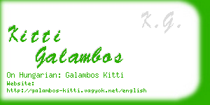 kitti galambos business card